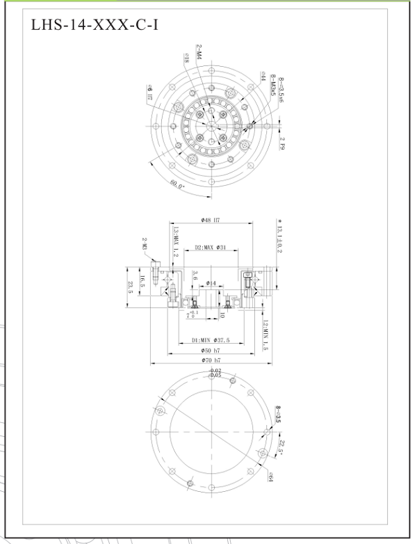 LHS14減速機尺寸圖 LHS14減速機尺寸圖