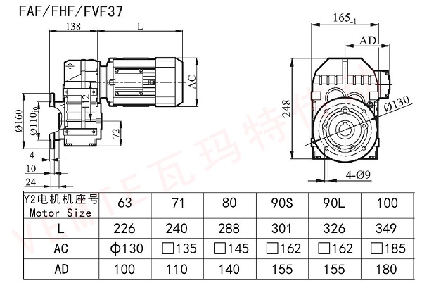 FAF FHF FVF37減速機圖紙 FAF FHF FVF37減速機圖紙