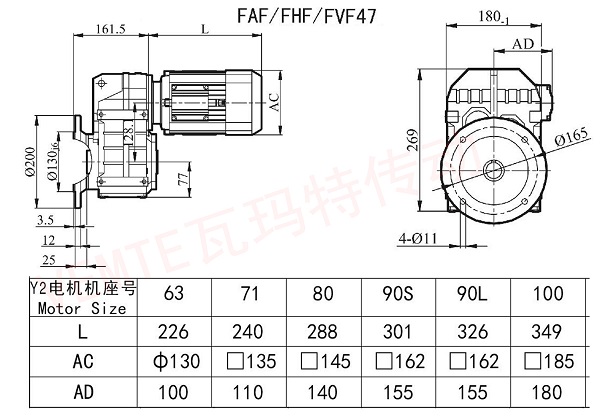 FAF FHF FVF47減速機圖紙 FAF FHF FVF47減速機圖紙