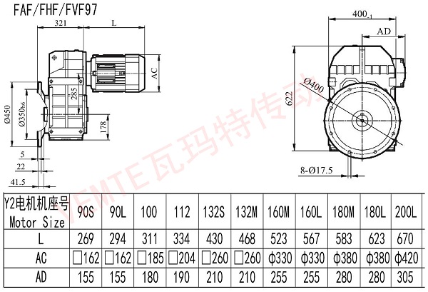 FAF FHF FVF97減速機(jī)圖紙 FAF FHF FVF97減速機(jī)圖紙